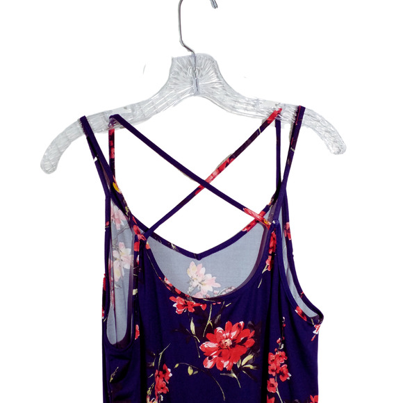 Papermoon Basima Floral Tank | Strappy Back | Navy Pink | Size 2X | NWT - Picture 4 of 7